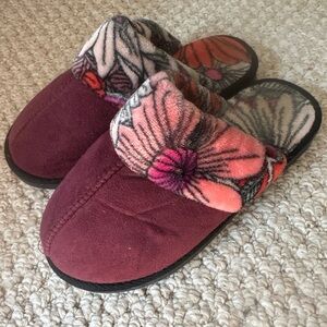 Vera Bradley Floral Slippers Sz 5-6